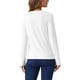 thumbnail image 3 of INSPIRAR CHIC Blusas Casual para Mujeres con Encaje Cuello Redondo de Manga Larga Camiseta Sólida Ropa de Primavera XL Blanca, 3 of 6