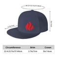 thumbnail image 2 of DouZhe Flat Brim Cap Snapback Hat, Fire Burning Symbols Prints Adjustable Blue Adult Baseball Cap, 2 of 6