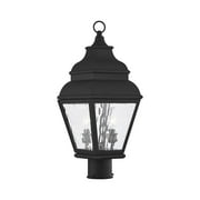 Livex Lighting Exeter 2 Light Outdoor Post Head in Black