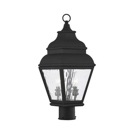 Livex Lighting Exeter 2 Light Outdoor Post Head in Black