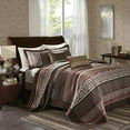 thumbnail image 1 of Princeton Ensemble de Courtepointe Jacquard 5 Pcs Rouge Grand Lit, 1 of 5