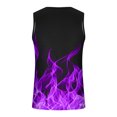 thumbnail image 4 of AIEOTT Flame Print Shirt Men Fashion Sleeveless Vest Graphic Print Tank Top Casual Crewneck Shirts Summer Cut off Shirts, 4 of 4