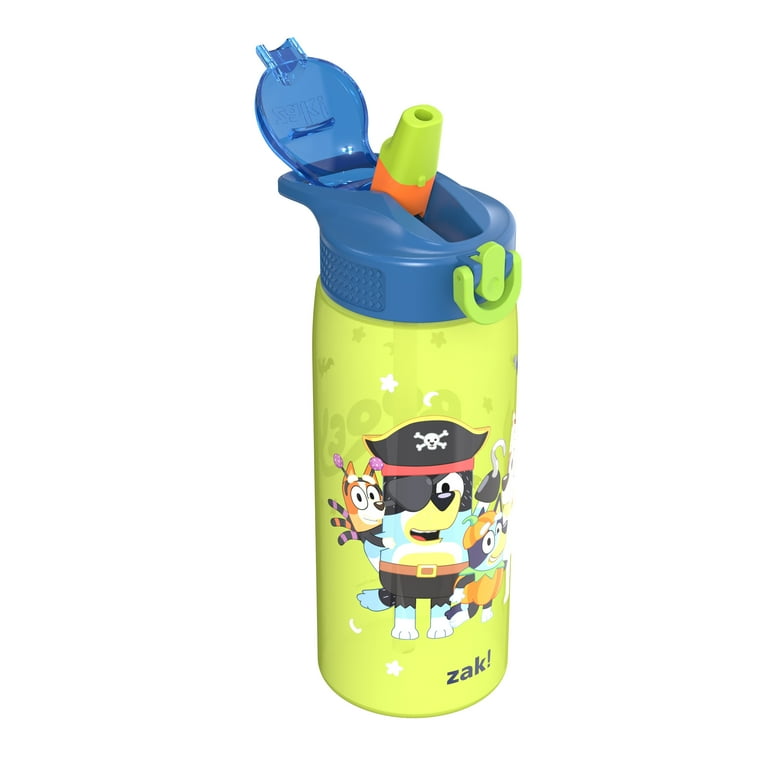 Zak Designs 25oz Bluey Halloween Green Kids Straw Water