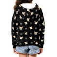 thumbnail image 6 of Xoenoiee Boston Terrier Print Casual Hooded Jacket for Teen Girls Boys Zip Up Hoodie Long Sleeve Sweatshirt with Pocket Kids Youth Fall Outerwear Outfits for 14-16 Years Kids, 6 of 7