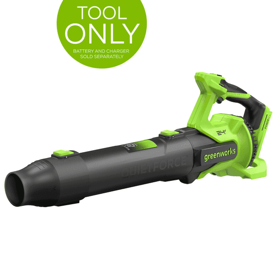 Greenworks 24V (130 MPH / 515 CFM) Brushless Axial Leaf Blower, Tool Only, Battery and Charger Not Included