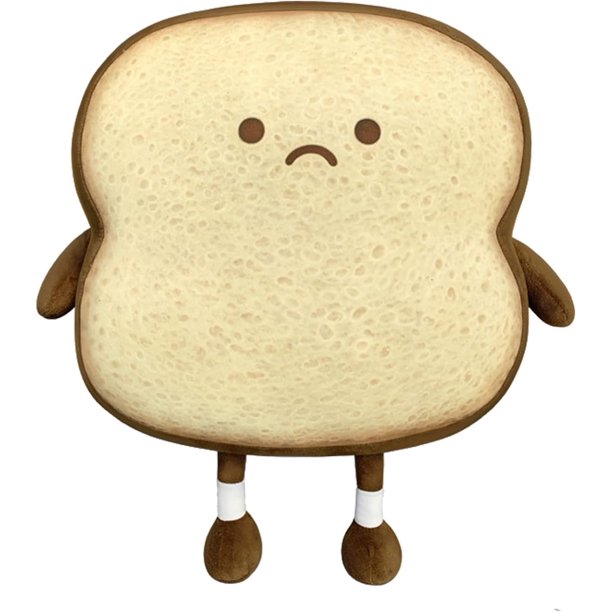Cojín con forma de pan (marrón), cojín de felpa con forma de pan tostado, cojín de sofá con pan tostado suave, juguete de peluche de pan de algodón PP, para niños, adultos, decoración de la habitació