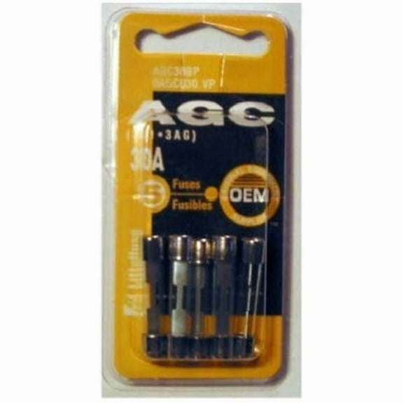 LITTELFUSE AGC30BP AGC Glass Fuse 30 Amp- 5 CDS per pack