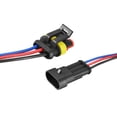 thumbnail image 1 of Unique Bargains Waterproof Connector Electrical Quick Connect 3 Pin Male Female 0.75mm2 with 100mm Long Wire 4 Sets, 1 of 5