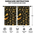thumbnail image 2 of Halloween Caf Curtains with Black Cat and Skull Pattern, Semi-Sheer Fabric,42x63in long Curtains Set, 2 of 5