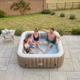 thumbnail image 5 of Wave Pacific 4-Person Square Inflatable Hot Tub | 110-Jet Massage & Eco Heater | Brown Rattan, 5 of 5