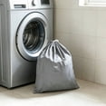 thumbnail image 5 of Mainstays Durable Drawstring Polyester Cotton Laundry Bag in Gray for Clothing Storage, 5 of 11