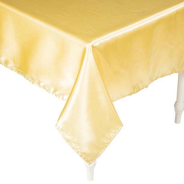 Gold Rectangle Polyester Tablecloth Home Decor 1 Piece Walmart