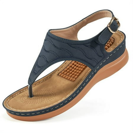

Womens Comfortable Wedge Sandals with Arch Support Summer Flip Flops Platform Shoes