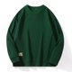 thumbnail image 4 of Sudaderas de cuello redondo para hombre, ropa de primavera, estampado de gofres, camisas de manga larga, ropa de calle, sudaderas con capucha de color liso sin capucha, 4 of 5