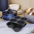 thumbnail image 4 of AURARMLET 2Ud De Silicona Negro Para Hamburguesas Con 4 Cavidades Redondo, 4 of 6