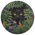 thumbnail image 3 of The Cat Is Hiding Floral Medallion Round Rug - Small Round Area Rug, Soft Non-Slip Machine Washable Bedroom Mat Indoor Accent Entry Carpet for Office Desk Dorm Hallway, 3 of 7