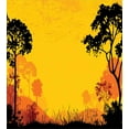 thumbnail image 3 of Ambesonne Yellow Black Duvet Cover Set, Woodland at Sunset, 2-Calking, Yellow Black, 3 of 7