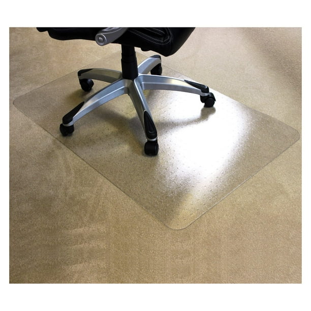 Marvelux Enhanced Polymer Eco Friendly Office Chair Mat for Low and Standard Pile Carpeted Floors 48 x 60 Rectangular Carpet Protector Transparent Multiple Sizes Walmart