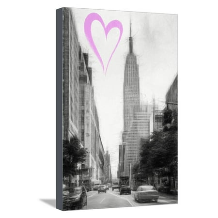 Empire Art Collection - Luv Collection - New York City - The Empire Street Stretched Canvas Print Wall Art By Philippe Hugonnard