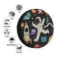 thumbnail image 6 of DouZhe Waterproof Spare Tire Cover, Fantasy Astronaut Space Rocket Doodle Prints Adjustable Wheel Covers Fit for Jeep Trailer RV SUV Car, 16 inch, 6 of 7