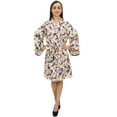 thumbnail image 5 of Bimba Women's Floral Printed Bridesmaid Kimono Robe With Belt Coverup Wrap - 16, 5 of 5