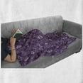 thumbnail image 6 of Plum Soft Flannel Fleece Blanket, Floral Romantic Pattern with Vintage Style White Butterflies Swirly Wings and Flowers, Cozy Plush for Indoor and Outdoor Use, 50" x 70", White Plum, by Ambesonne, 6 of 6