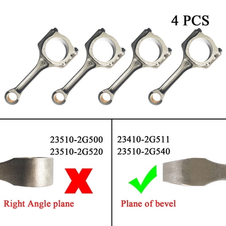 4pcs Connecting Rod Fit for 2011-2020 Kia Sorento Sportage Hyundai Sonata 2.4L