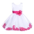 thumbnail image 2 of Linjinx Flower Girls Dress Girls Tutu Birthday Party Princess Dress Pageant Gown Party Dress Hot Pink 4, 2 of 6