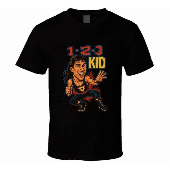123 Kid Retro Wrestling Caricature T Shirt