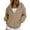 Khaki, variant on Loose Fit Half Zip Pullover Hoodie for Women, Long Sleeve Sweatshirt with Front Pocket, Cozy Casual Fall Winter Tops
