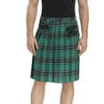 thumbnail image 1 of Aayomet Jupes pour Femmes style Écossais Tendance Jupe Plissée à Taille Contrastée (Vert, m), 1 of 5