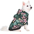 thumbnail image 2 of Fotbe Rose Flowers Print Small Dog Sweater Hoodies Pet Grey Hooded Soft Fleece Sweatshirts with Pocket Fall Winter Puppy Cat Sweaters Warm Clothes-X-Large, 2 of 7