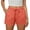 Red #048, variant on Womens Linen Shorts Lightweight Drawstring Elastic Waist Lounge Shorts Summer Casual Beach Bottom with Pocket, L