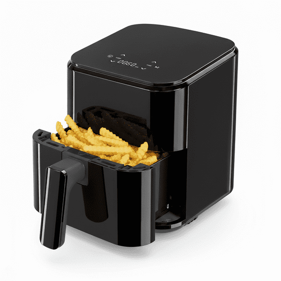 Atilioo 3 Qt Air fryer, Compact Digital Touchscreen Small Air Cooker with Timer, Non-Stick & Dishwasher Safe, Black