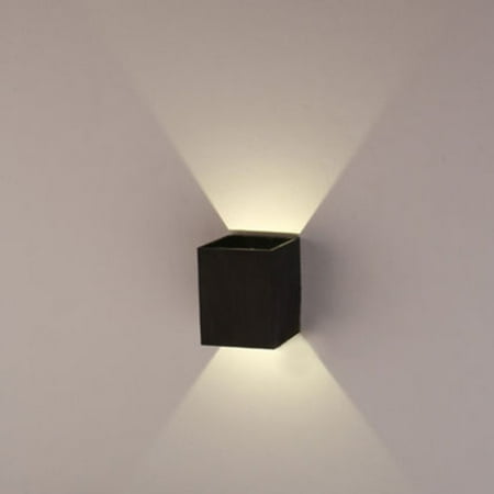 Indoor Porch Decorating AGPtEK Indoor Energy Saving LED Soft Light Wall Lamp for Hallway Walkway Living Room Bedroom Hall Porch Black ()