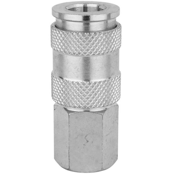 Milton Quick-Connect Steel Coupler 1/4In Fnpt High Flow (V-Style)