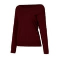 thumbnail image 3 of YUNAFFT Women's Fashion Sweater Clearance, Women Fashion V-neck Loose Pullover Solid Color Long Sleeves Sweater Tops, 3 of 9