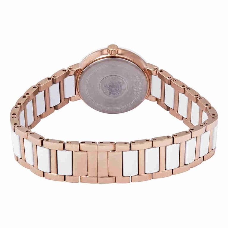 Ceramic Diamond Womens Watch - Mother of Pearl - Rose Gold 