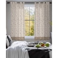 thumbnail image 3 of Beige Pink Floral Sheer Curtains 39 Inch Length 2 Panels Set for Living Room/Bedroom, Spring Flowers Kitchen Curtains with Grommet Semi-Sheer Curtains Drapes Voile Window Treatments 27.5"x39"x2, 3 of 7