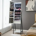 thumbnail image 4 of Gymax LED Mirror Jewelry Armoire with Built-in Light, White, 4 of 10
