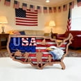 thumbnail image 7 of AZXY 4th of July Decor, Patriotic USA Map Wooden Sign with American Flag, Soldiers & Eagle Design, Ideal for Independence Day, Veterans Day & Patriotic Party Decorations, 7 of 7