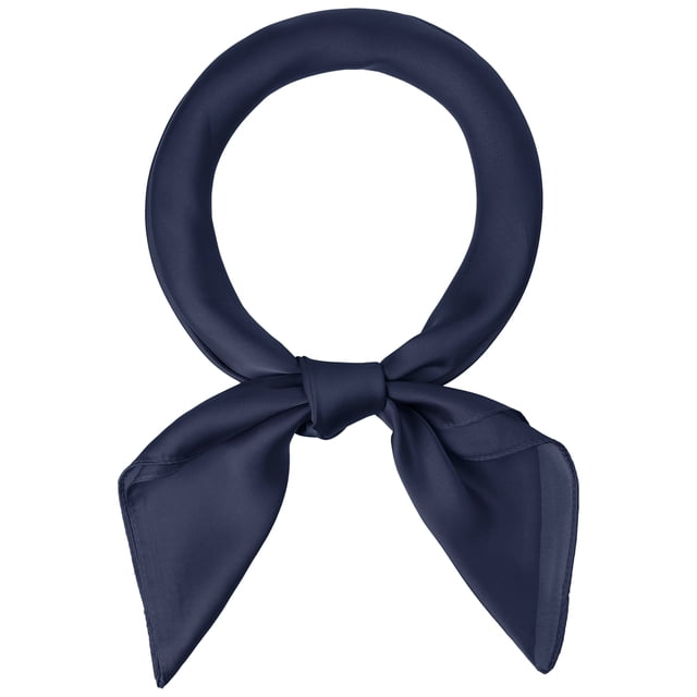 Bufandas de mujer de 70 cm, pañuelo cuadrado puro de Color liso liso, pañuelo para el cuello, pañuelo para el cuello Azul marino 70x70cm/27.56x27.56(LxW)