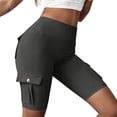 thumbnail image 5 of UDAUDU Women Workout Biker Shorts with Cargo Pockets Butt Lifting High Waisted Tummy Control Short Leggings Workout Yoga Gym Pants Dark Gray M, 5 of 6