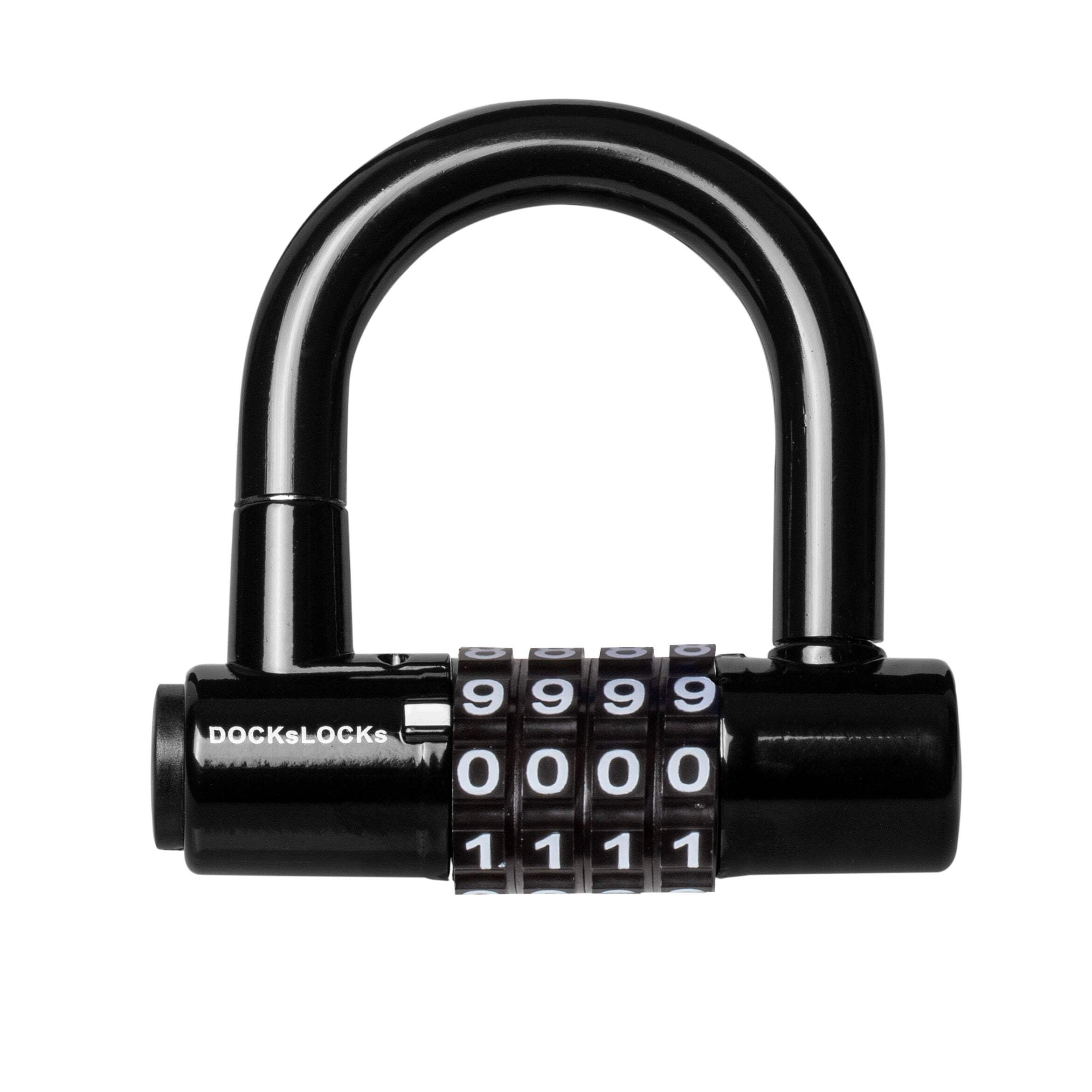 DocksLocks 10ft Weatherproof Straight Security Cable with U-Lock - Anti-Theft, Heavy Duty, Durable Outdoor Security for Kayaks, Bikes, Scooters - 1.8 lbs