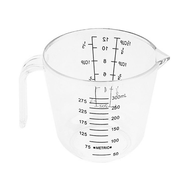 Tebru 500ml/1000ml Clear Plastic Measuring Cups with Lid Kitchen Cooking Baking Accessaries, Baking Measuring Cup, Kitchen Measuring Cup, Size: #