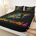 thumbnail image 4 of Castle Fairy Sport Handball Queen Sheets 4 Pieces, Watercolor Splash Queen Sheet Sets,1 Fitted Sheet, 1 Flat Sheet and 2 Pillowcases, 4 of 6