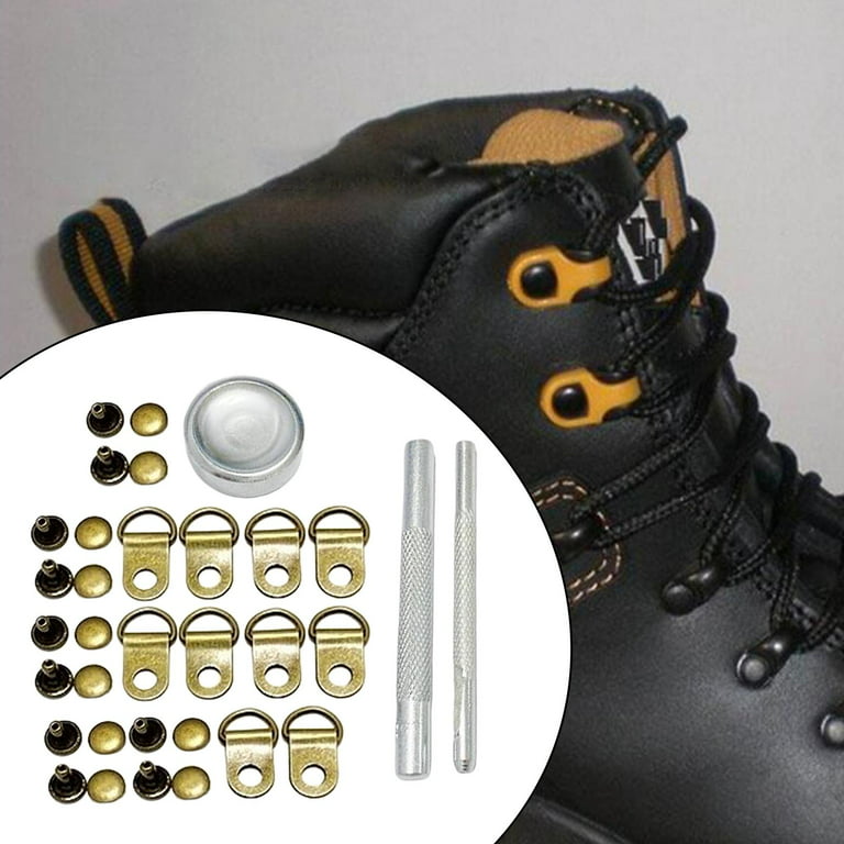 Boot Hooks Eyelets Repair DIY for Climbing Hiking Shoes Repairing Shoes  Bronze 8x12mm 