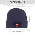 thumbnail image 3 of ZICANCN Retro Sunset Games Knit Beanie Hat, Winter Cap Soft Warm Classic Hats for Men Women, Navy Blue, 3 of 8