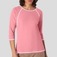 thumbnail image 2 of JIRNDf Chemises pour Femmes Hauts d'Été Tendance Manches Longues Col Rond Drôle Squelette Imprimé Coupe Ajustée T-Shirt Tunique T-Shirt pour Femmes Blouse Décontractée Rose G, 2 of 5