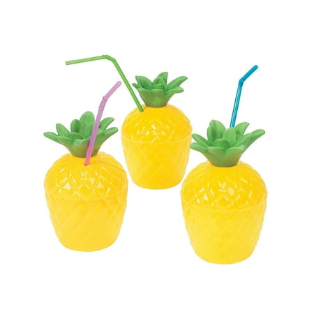 Fun Express Pineapple Plastic Cups